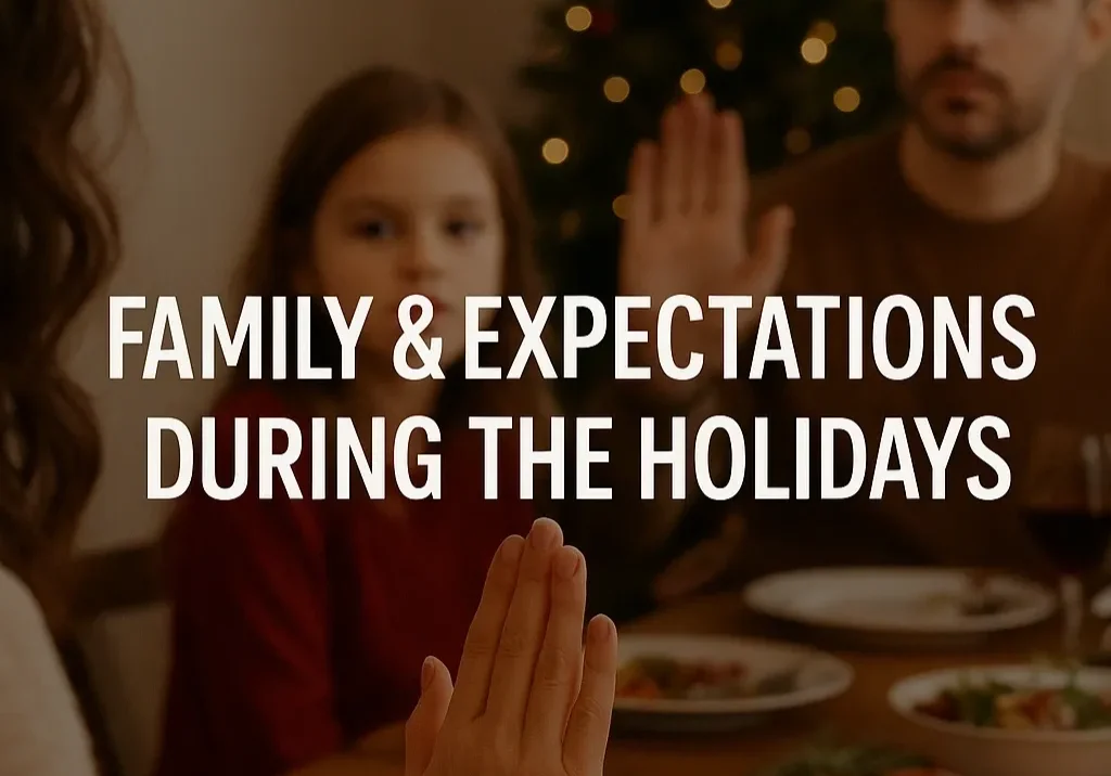 Family dining during holiday season