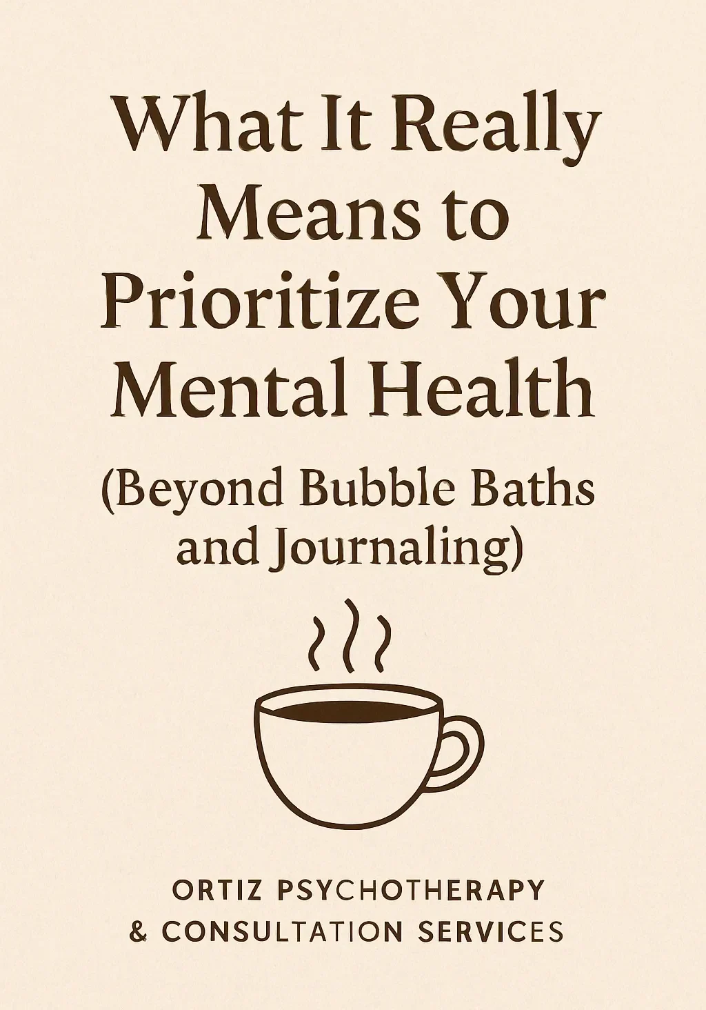 Ortiz Psychotherapy services promotion